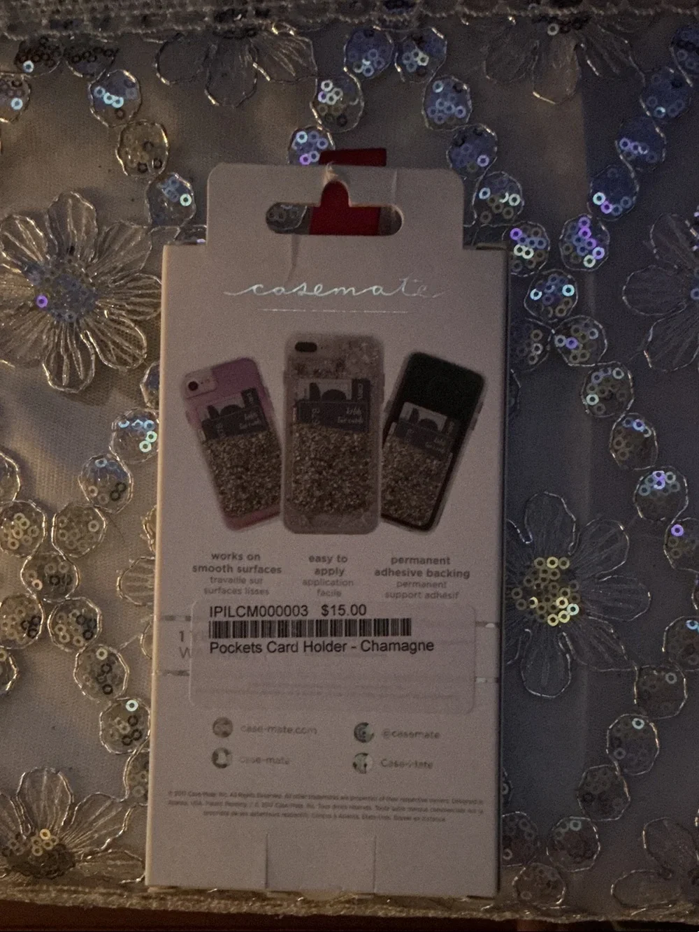 STICK ON CARD HOLDER